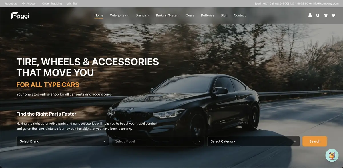 Foggi web store home page